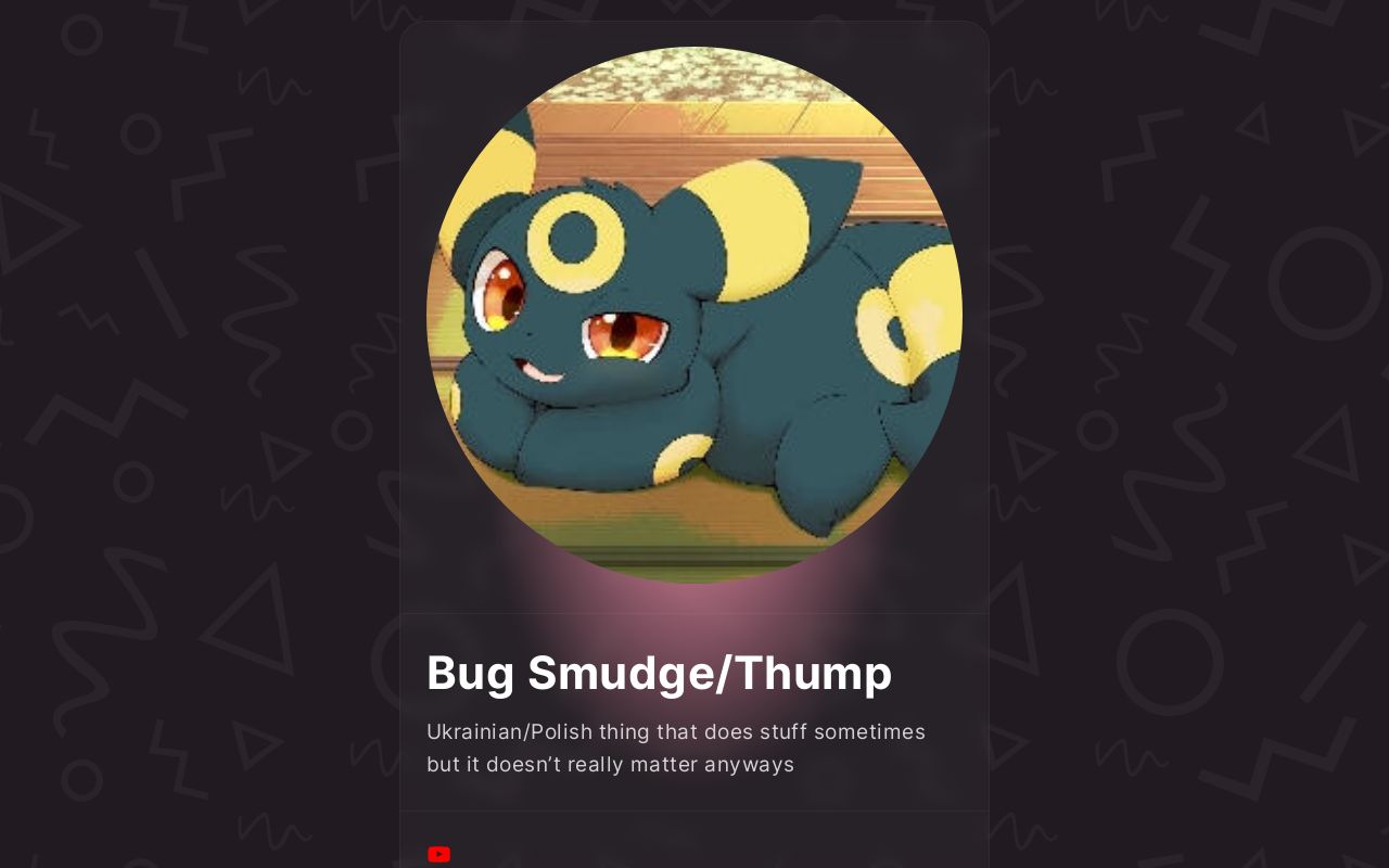 Carrd profile picture for @thumping